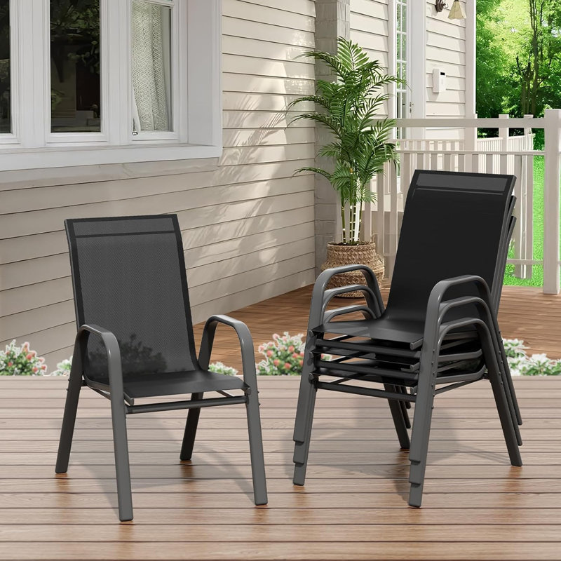 Outdoor Lounge Chair, Black