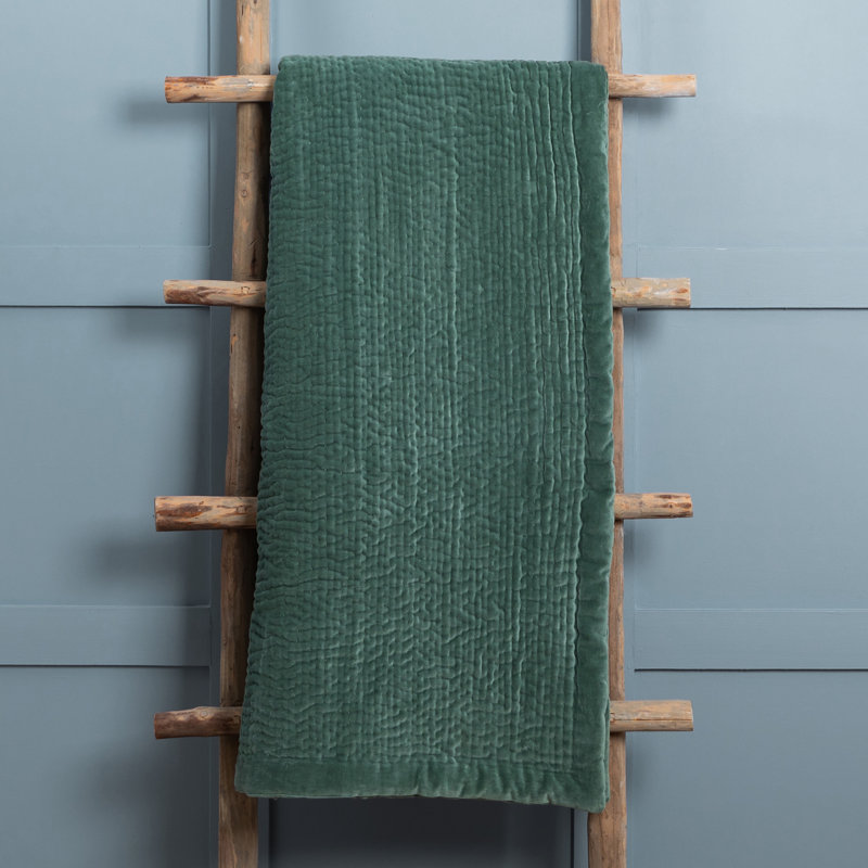 Haze Quilted Throw Blanket, Green