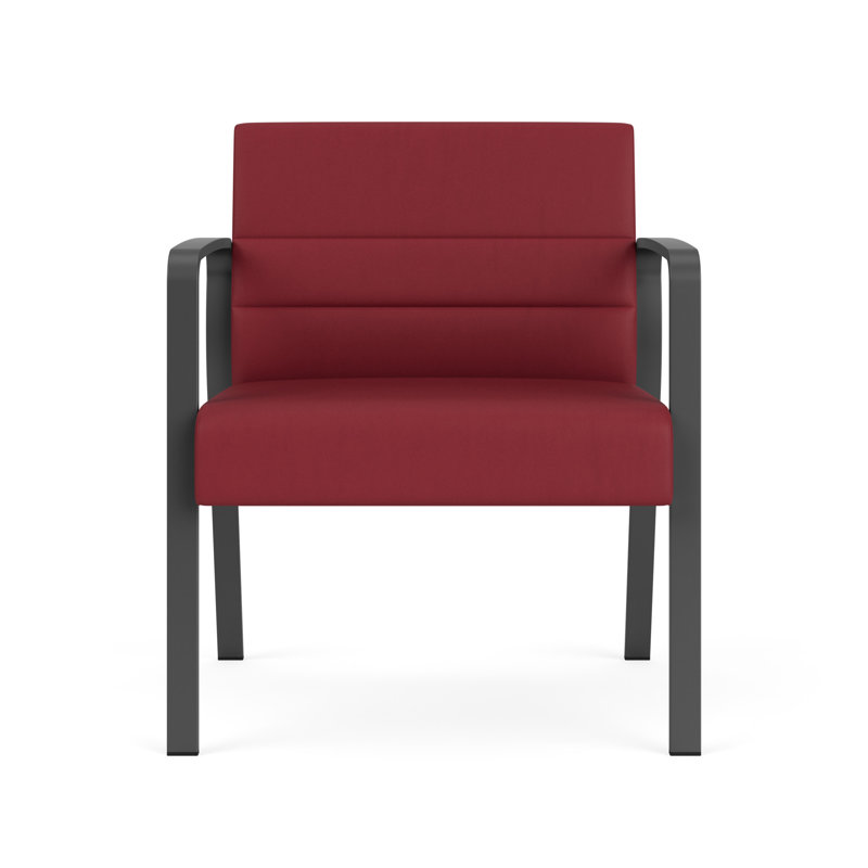 Chaise d'invité surdimensionnée Waterfall, Gris anthracite, Vinyle Patriot Plus Bordeaux