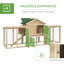  Poulailler 80 po, cage à poules en bois avec cage de nidification, enclos, rampe, tiroir, pour jardin extérieur