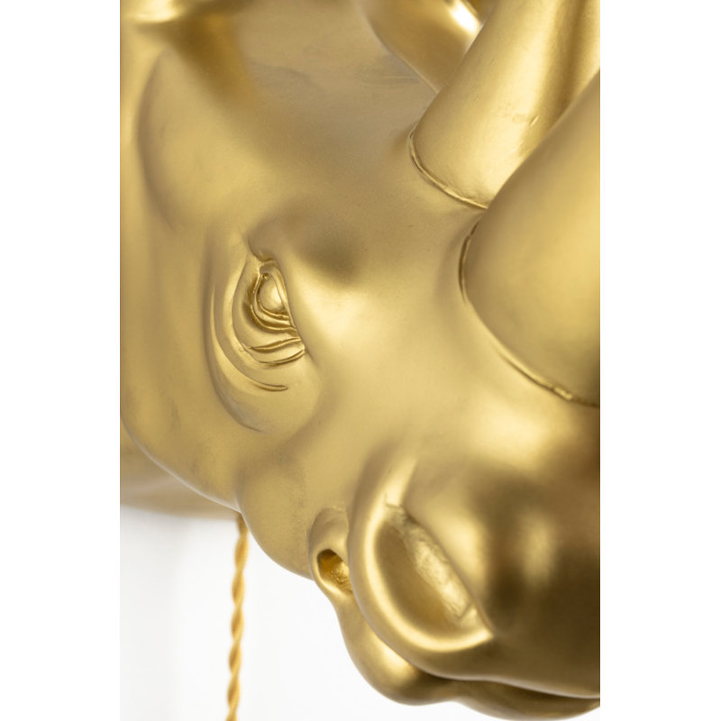 Resin Flush Mounted Sconce, Gold