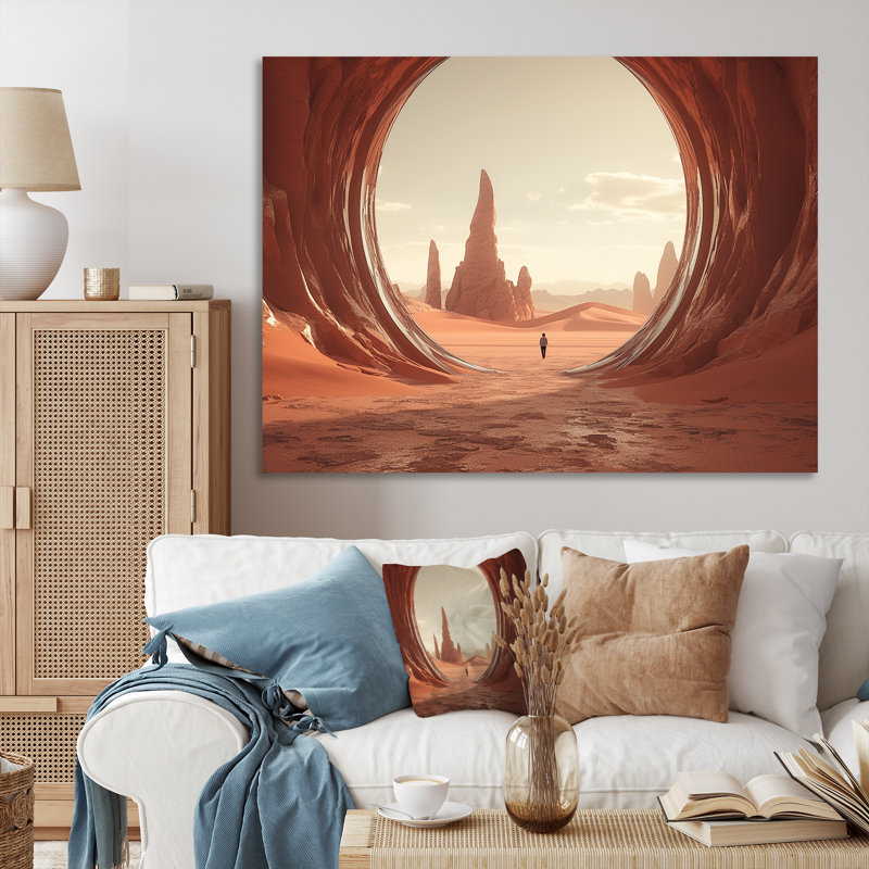 Art mural surréalisme, Toile tendue, H 30 po x l 40 po x P 1,5 po