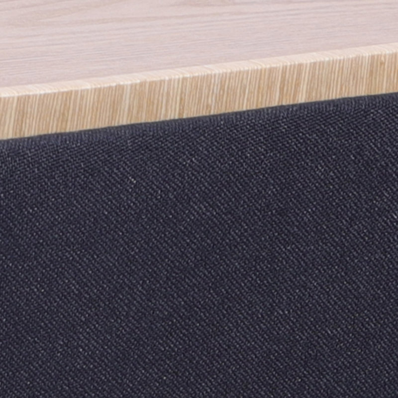Repose-pieds avec rangement et plateau en bois réversible, Noir
