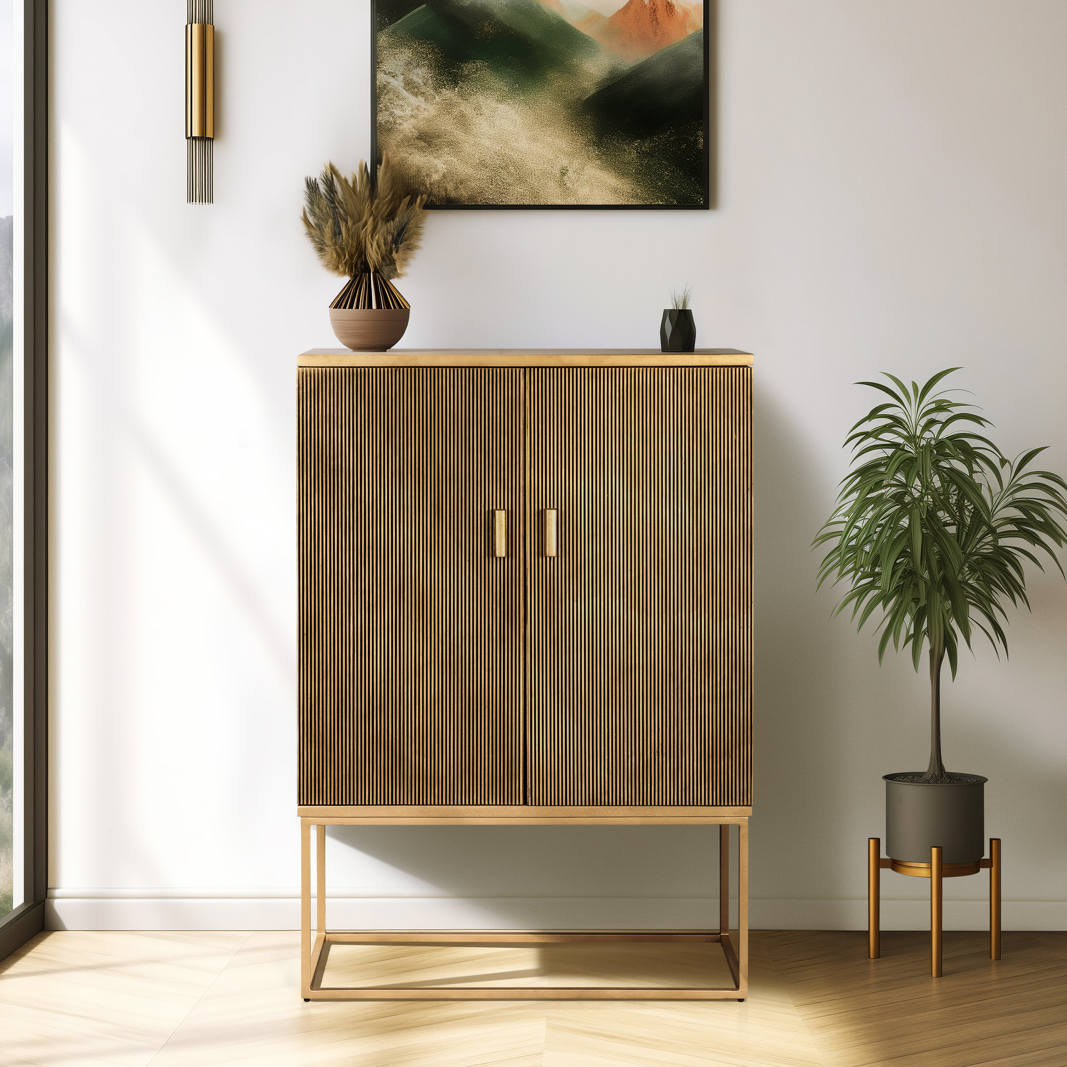 Nerra Solid Wood Storage Cabinet | Joss & Main