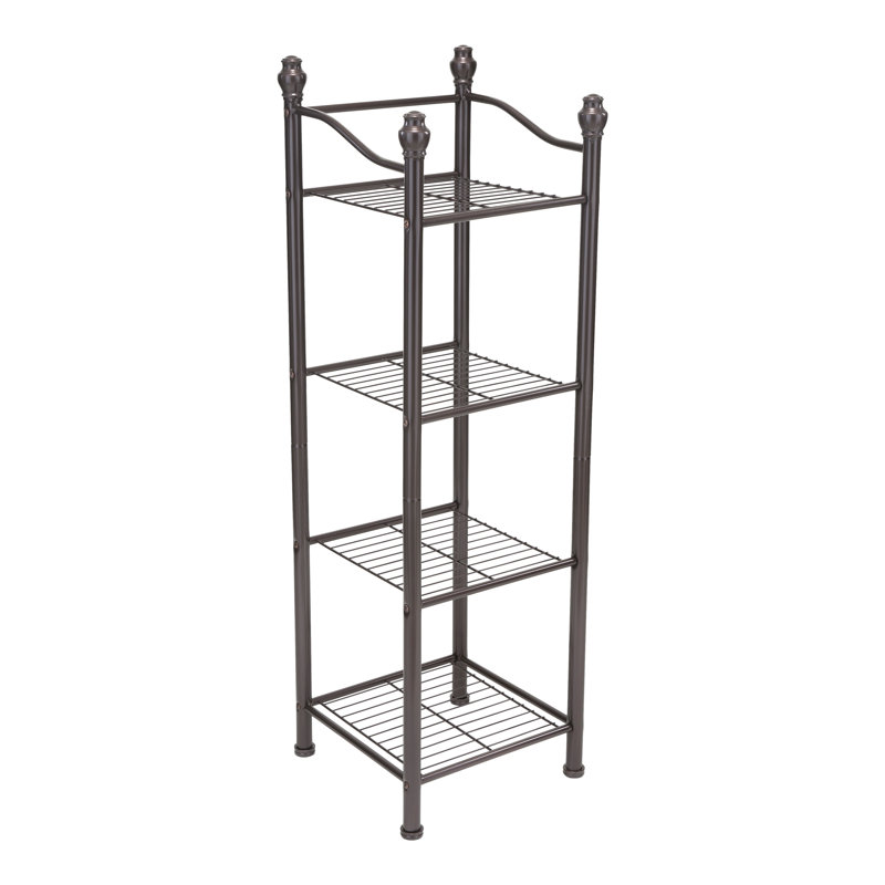 Étagères de salle de bain autoportantes l 13,75 po x H 32,75 po x P 13,75 po Arnie