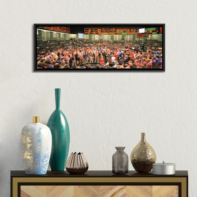 «Chicago Board of Trade, Chicago, Illinois», reproduction de photo sur toile, H 20 po x l 60 po x P 1,5 po, Cadre noir