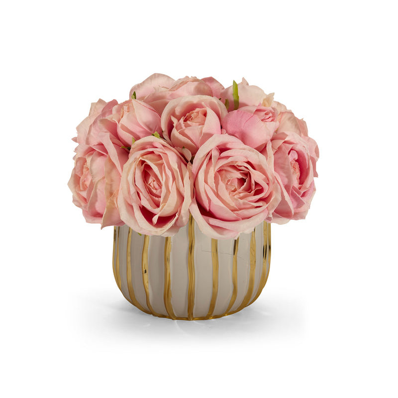 Rose Bouquet in Decorative Vase, Pink
