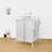 White 110l 2 Laundry Basket With Lid And Sorting Cards, Cloth Hamper For Clothes & Storage, Large Capacity Lid, Robust Storage Cards