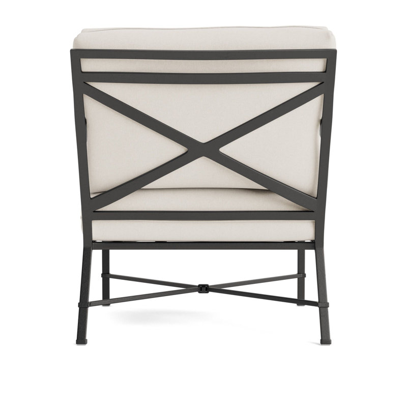 Venetian Outdoor Lounge Chair, Fusion Natural, Textured Pewter