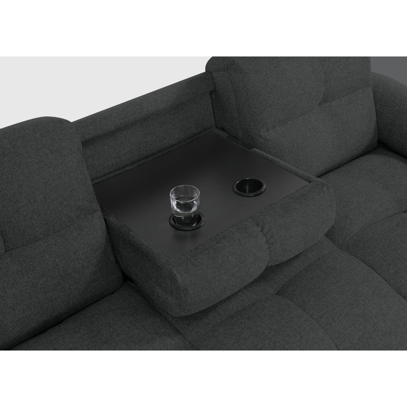 Royka 2 - Piece Living Room Set, Dark Grey