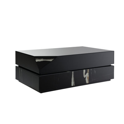 Wenona Black Mirrored Finish Coffee Table
