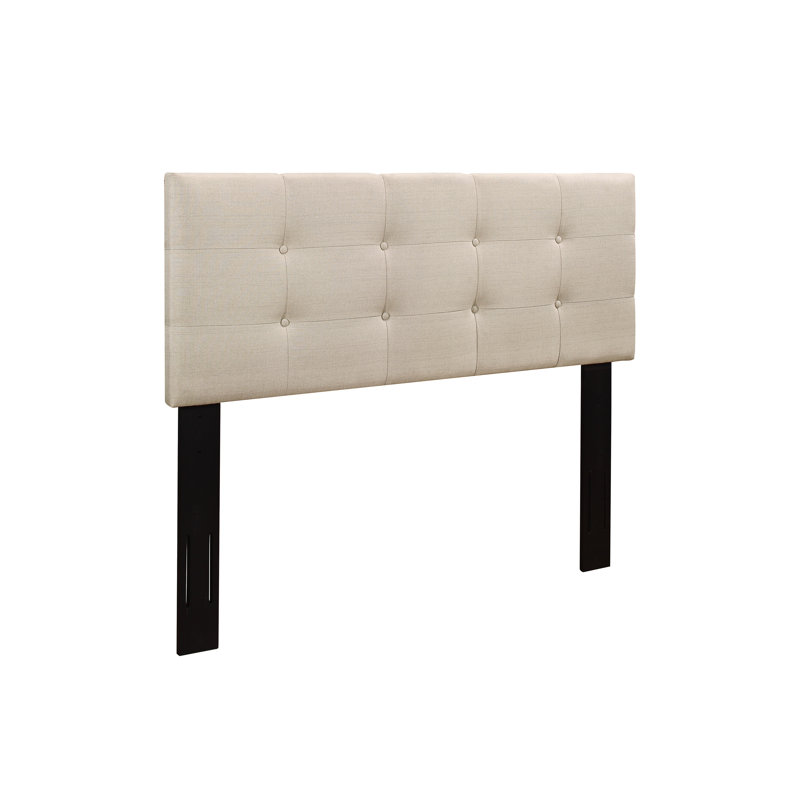Annifer Upholstered Panel Headboard, Queen, Beige