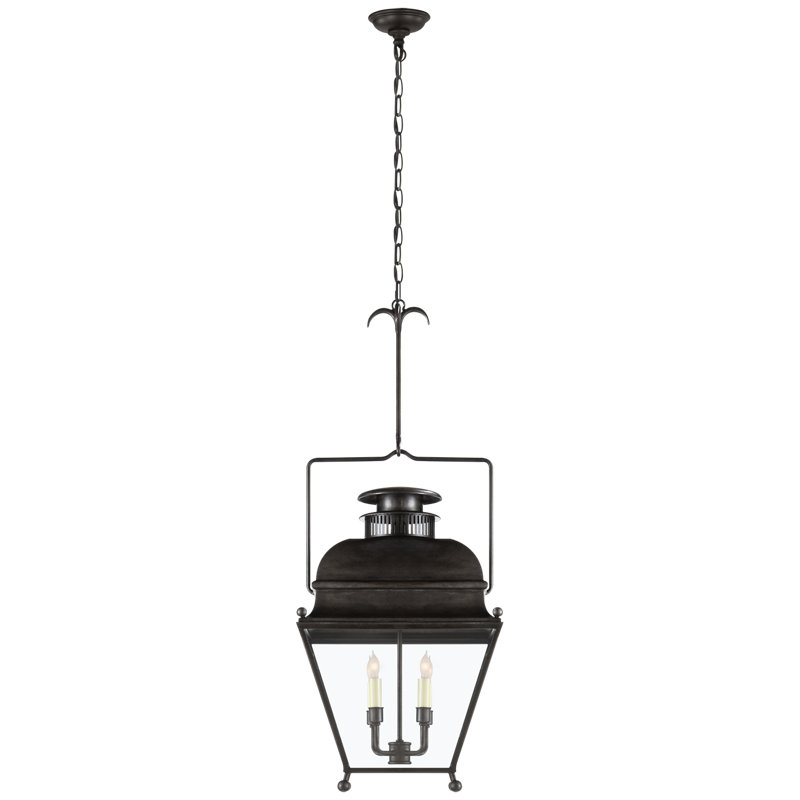 Chapman & Myers Holborn Lantern, Aged Iron, 34.5" H x 14" W x 14" D