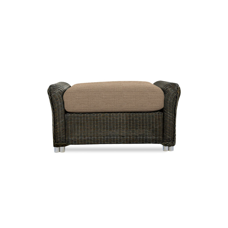 Reflections Outdoor Ottoman, Pewter, Sailcloth Salt