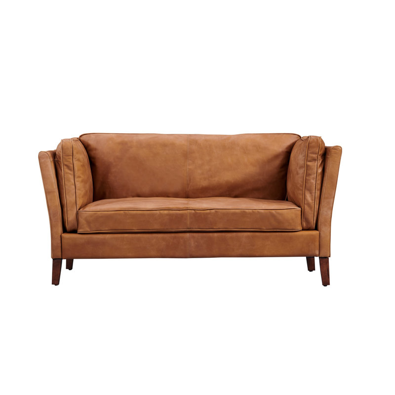 Causeuse en cuir Kenmore - brun clair