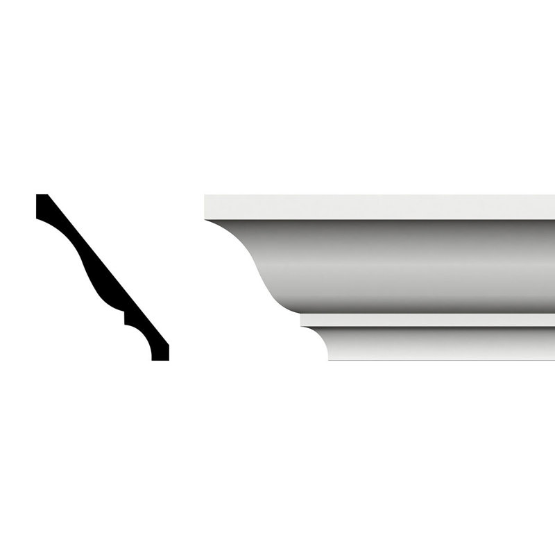 Moulure couronnée en PVC H 4 1/5 po x l 96 po x P 3 1/4 po