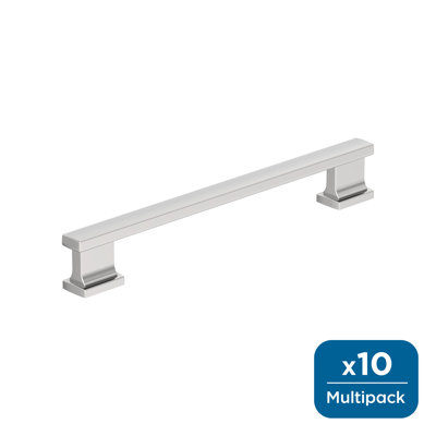Triomphe 6-5/16 inch (160mm) Center-to-Center Polished Chrome Cabinet Pull - 10 Pack
