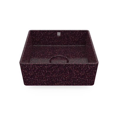 Woodio Cube40 15.748'' Wood Square Bathroom Sink