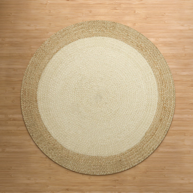 Kayleigh Hand-Braided Jute Area Rug, Round 5'