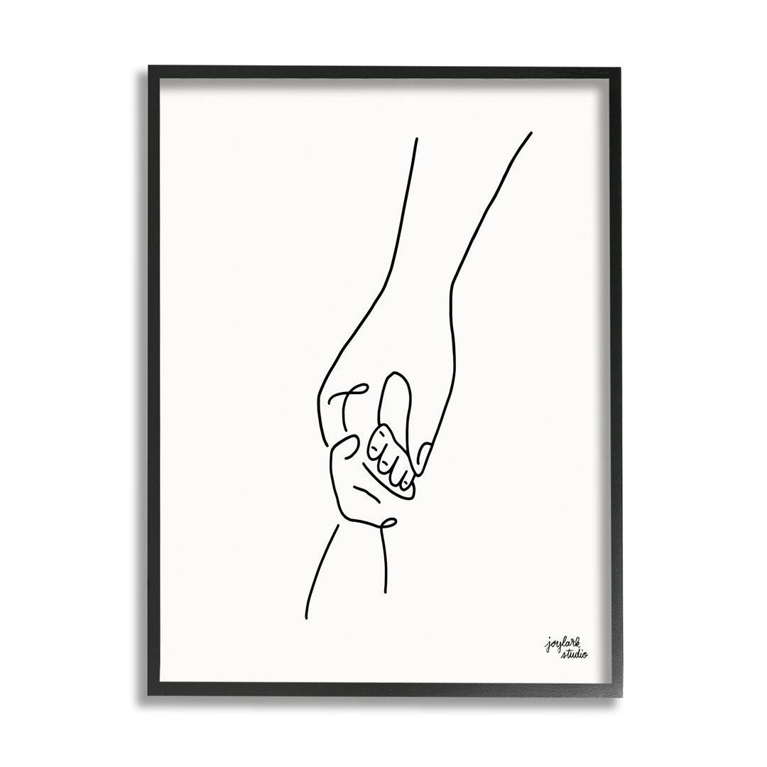 Parent & Child Holding Hands Family Line Doodle Stupell Industries Frame 