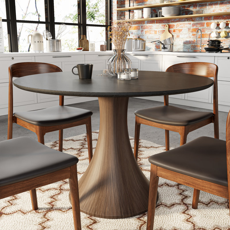 Petite table de salle à manger Modern Farmhouse, H 29,52 po x L 43,3 po x l 43,3 po