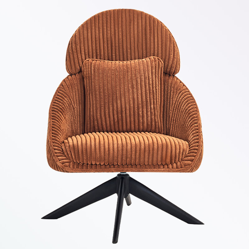 Chaise d'appoint pivotante avec coussin, Orange