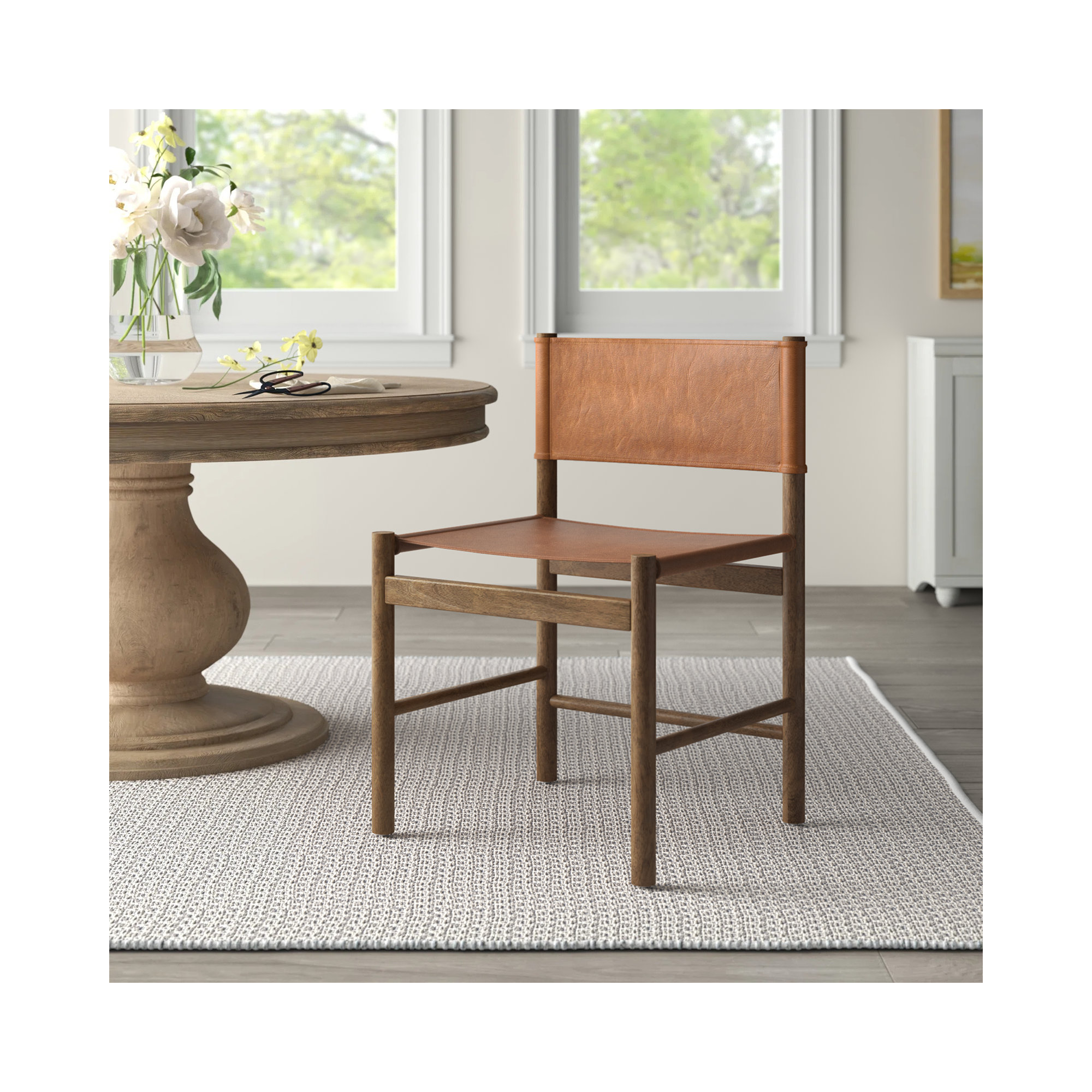 Matisse Leather Dining Chair, Vintage Natural, Sonoma Butterscotch Top Grain Leather