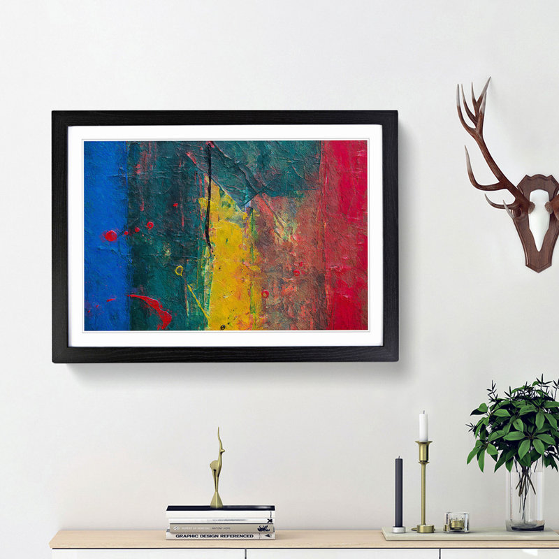 Abstract Vol.190 by S.Johnson - Framed Print, 33cm H x 45cm W x 2cm D, Black Framed
