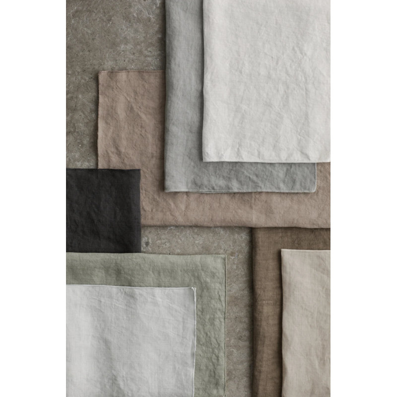 Cream Linen Square Napkin Set, 4 Pieces