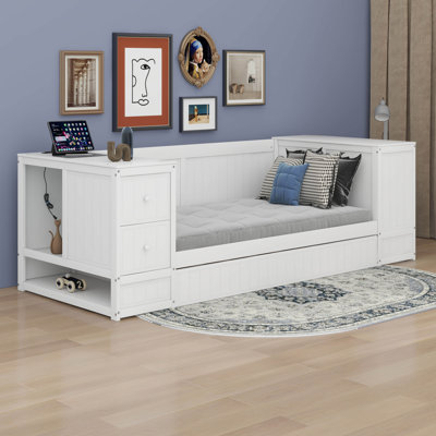 Twin Size Daybed With Trundle & Drawers