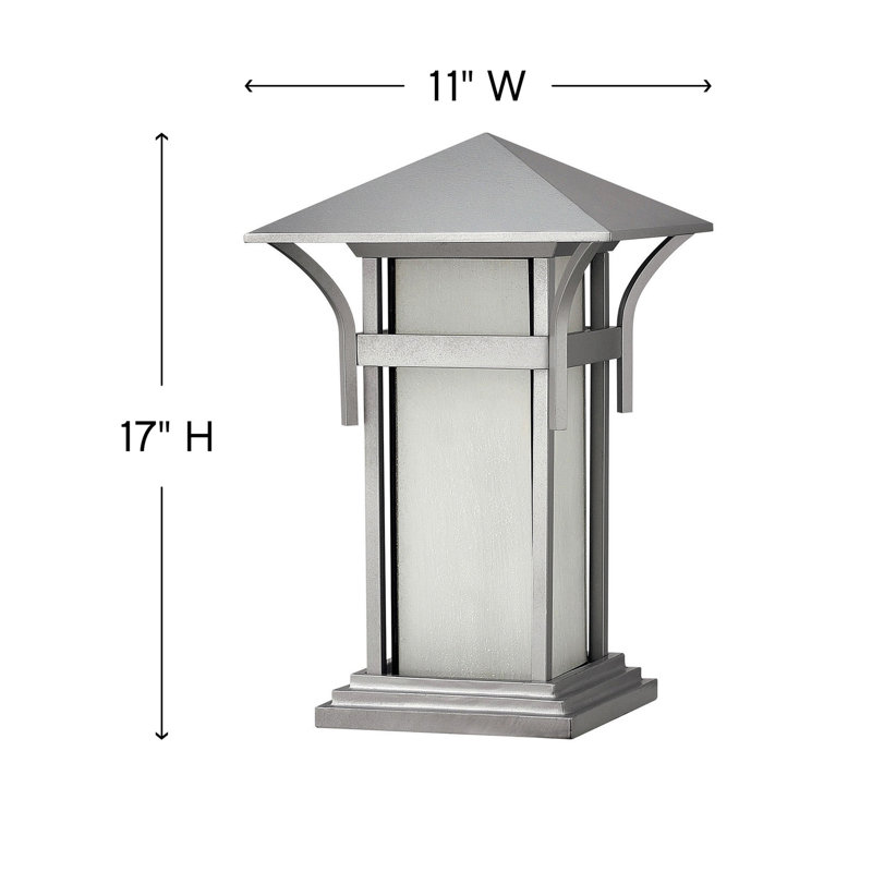 Harbor Outdoor 1-Light Pier Mount Light, Titanium, 100w Medium Base Bulb