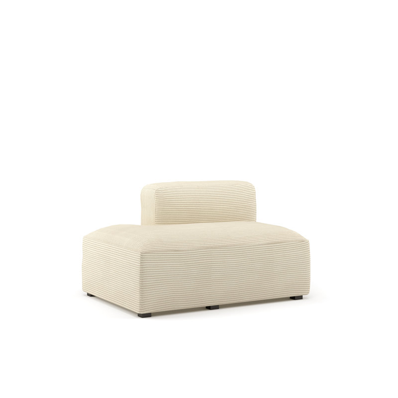 Flâneuse rembourrée, Chaise longue à accoudoir gauche