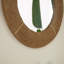 Miroir mural rond rond en chanvre naturel