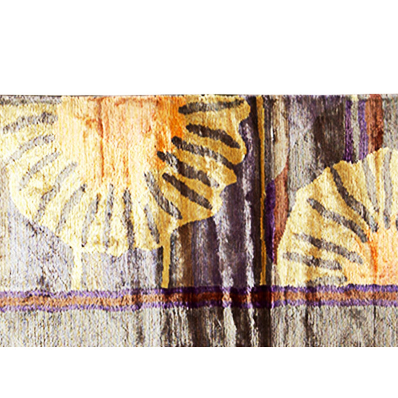 Hand Knotted Wool Area Rug in Purple
