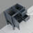 30In Gray Bathroom Vanity W/ Mirror And Top Only