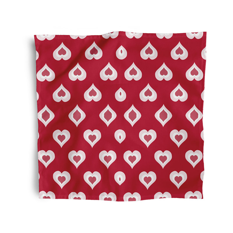 Lamartiniere Burnin' Love Napkins, Red