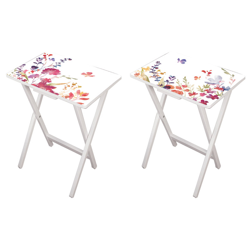 Ensemble de table-plateau 2 pièces aquarelle Debbra
