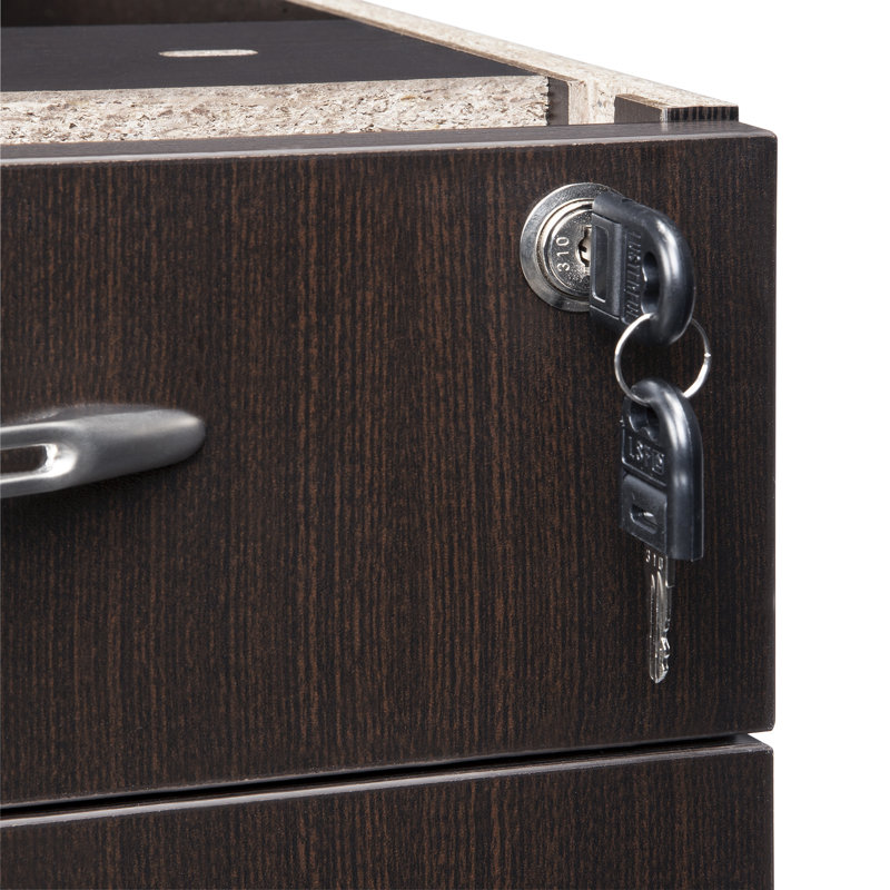 Aberdeen Desk File Pedestal, Mocha, 27.5" H x 15.25" W x 26.5"D