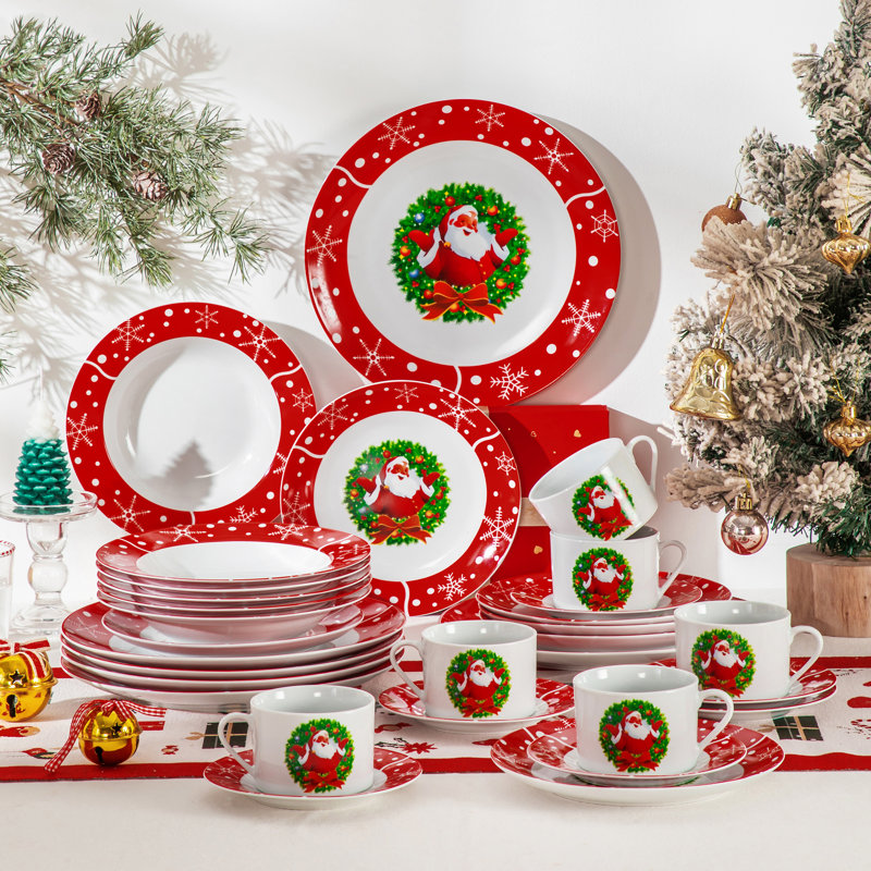 Piece Porcelain China Dinnerware Set - Service for 6