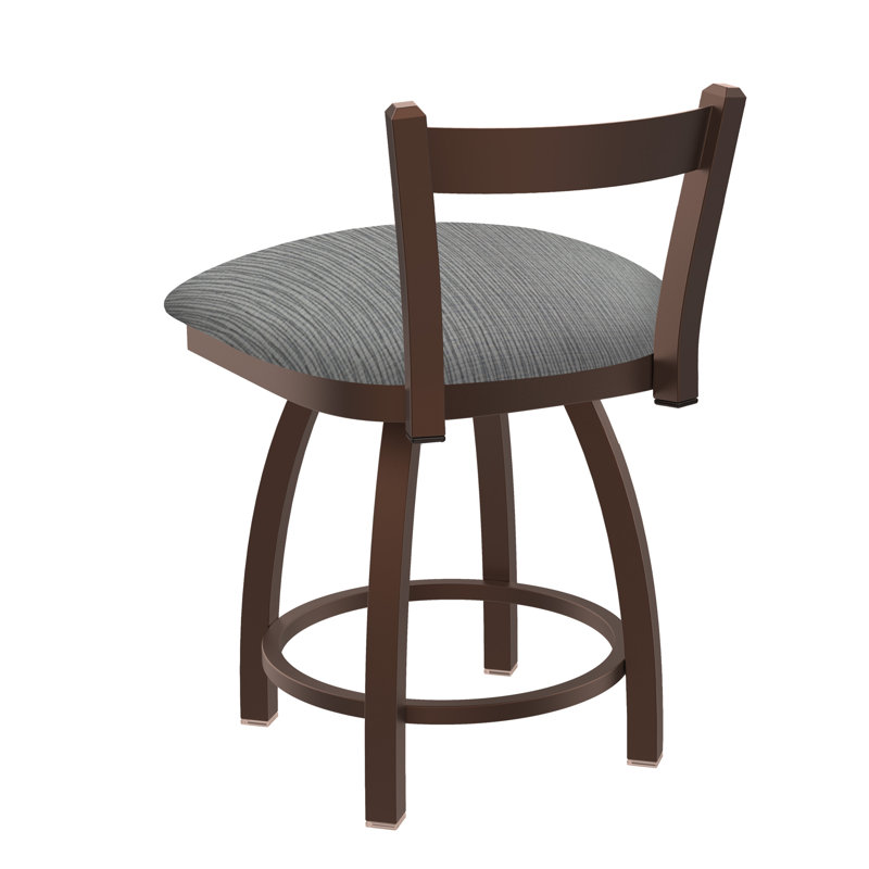 Tabouret de coiffeuse en métal Catalina, Tissu-graphique alpin, Bronze