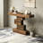 Wood Sofa Table Accent Table with Geometric Base-946728579