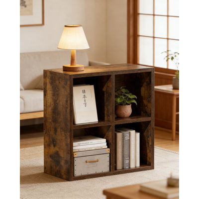 4-Cube Storage Organizer With Stackable Design, Fits 11-Inch Bins, Can Be Used Vertically Or Horizontally As A Bookshelf Or Room Divider, Durable Engineered Wood Construction
