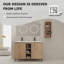 Meuble-lavabo autoportant 48 po avec lavabo double et support de rangement, portes à fermeture douce
