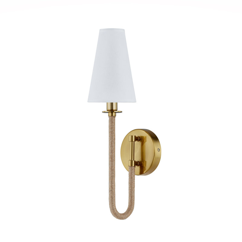 Tatum Metal Plug-in Wall Sconce, Gold