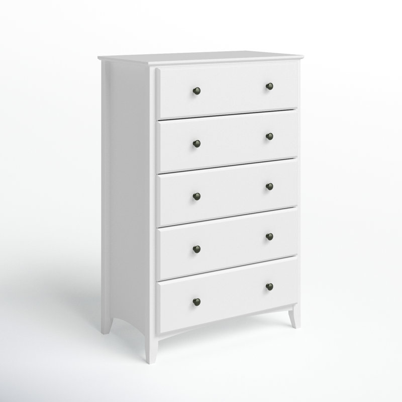 Commode 5 tiroirs Faringdon, Blanc