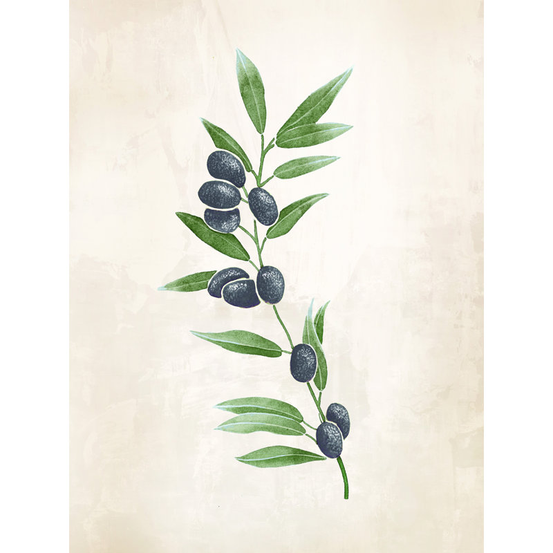 Olive Branch Black Olives 2 - impression sur toile tendue, H 48 po x l 36 po
