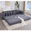 Corduroy Fabric Sectional Couch-193877821