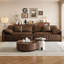 Coussin de canapé modulaire en cuir véritable Coffee-108573261-108573262