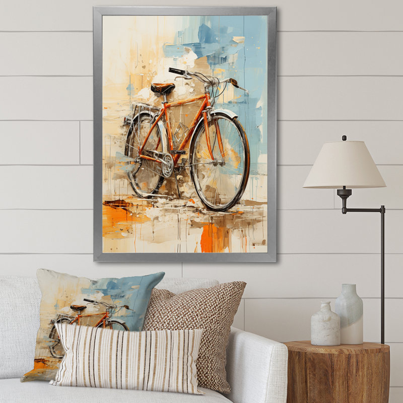 Bicycle Expressive Journeys An II, reproduction d'art sur toile, Cadre photo argenté, H 32 po x l 24 po x P 1 po