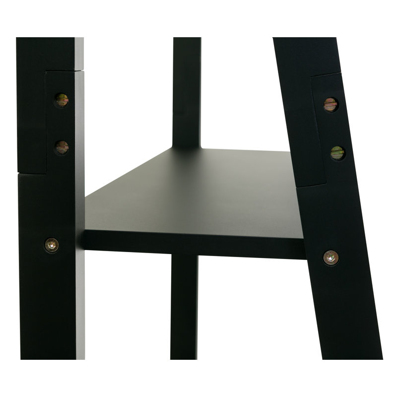 Bibliothèque échelle H 70,875 "x l 25,25", Noir mat